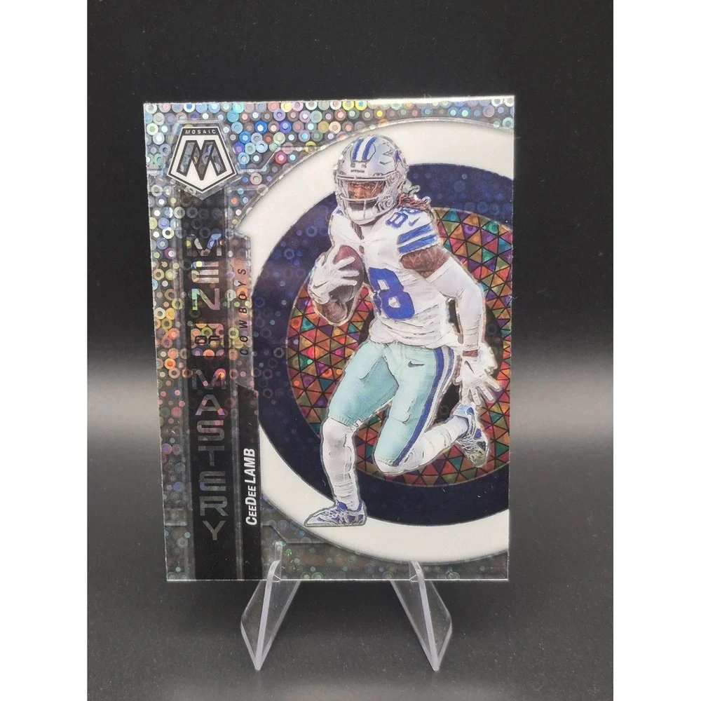 2023 Panini Mosaic CeeDee Lamb #MM-10  No Huddle Silver Disco Prizm Cowboys